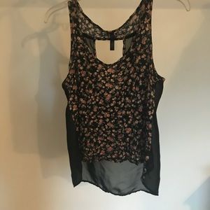 Flowery Loose Tank Top
